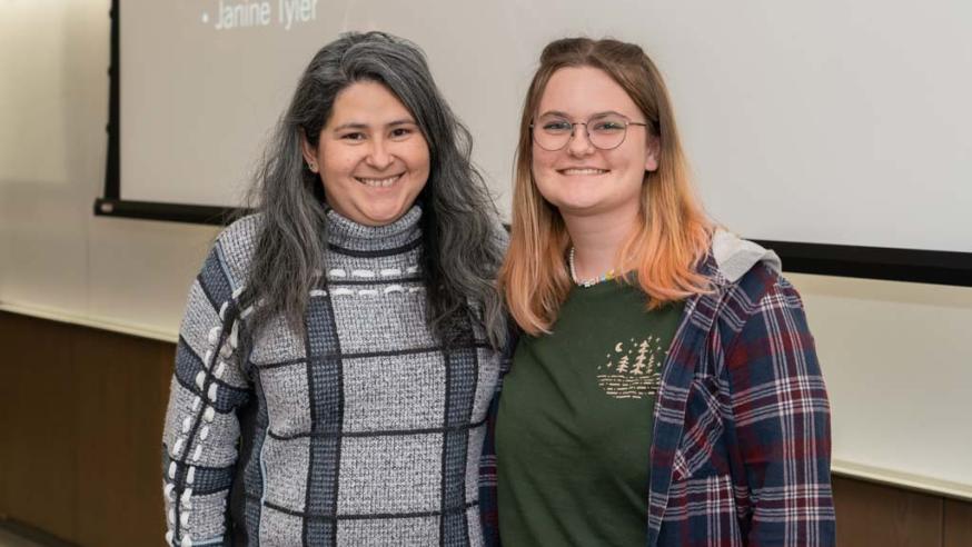 Kati Barahona-Lopez of sociology and student research mentee