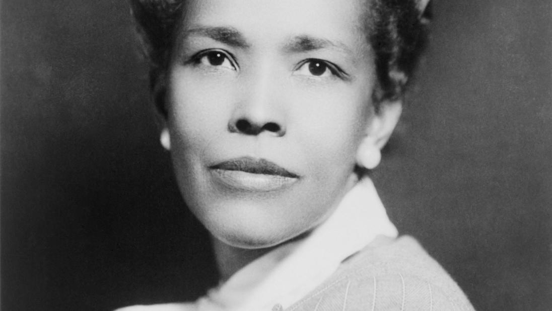 Vintage black and white portrait of a Black woman.