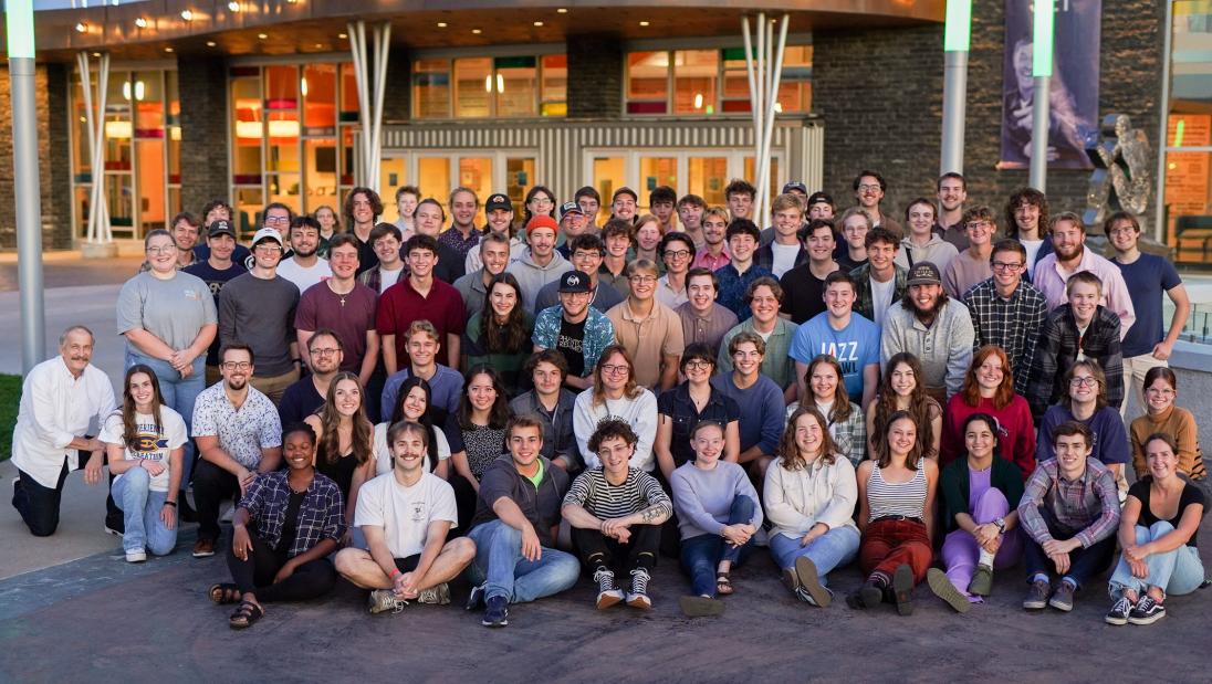 Jazz studies student and faculty group photo