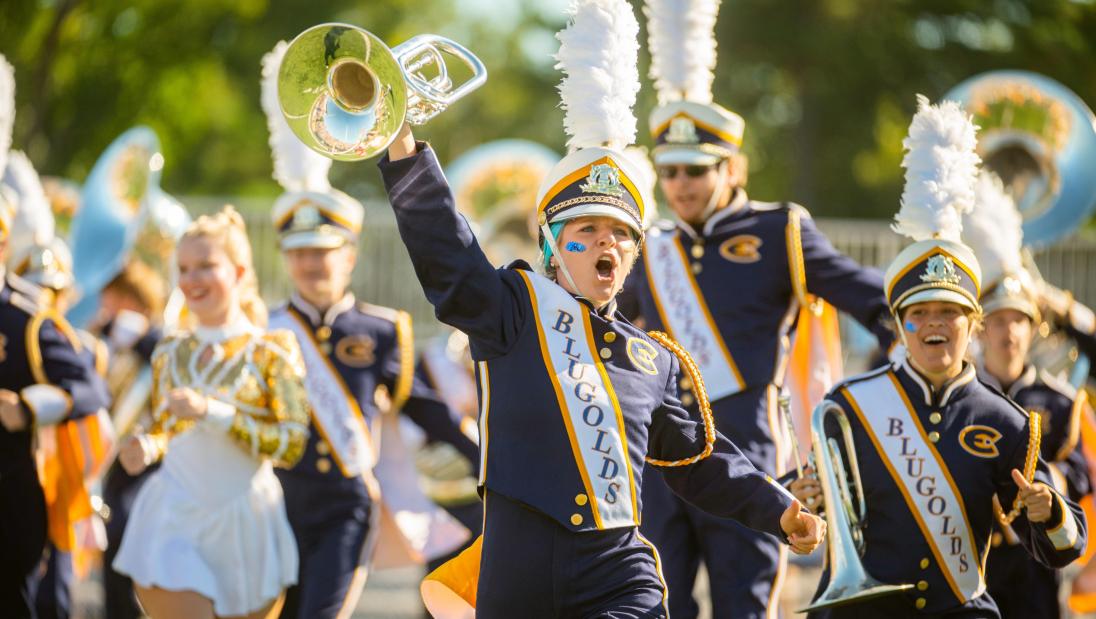 Blugold Marching Band at Football game