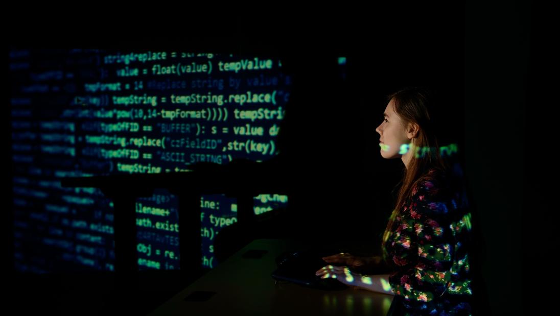 Data screen studio shot 