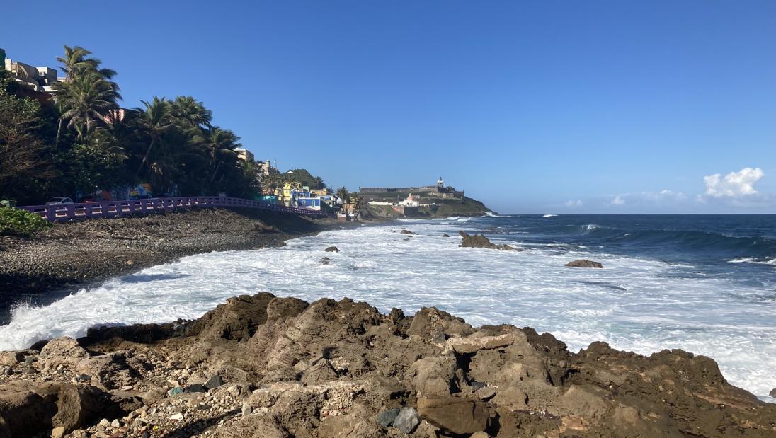 Scenic view of the coast of San Juan, Puerto Rico