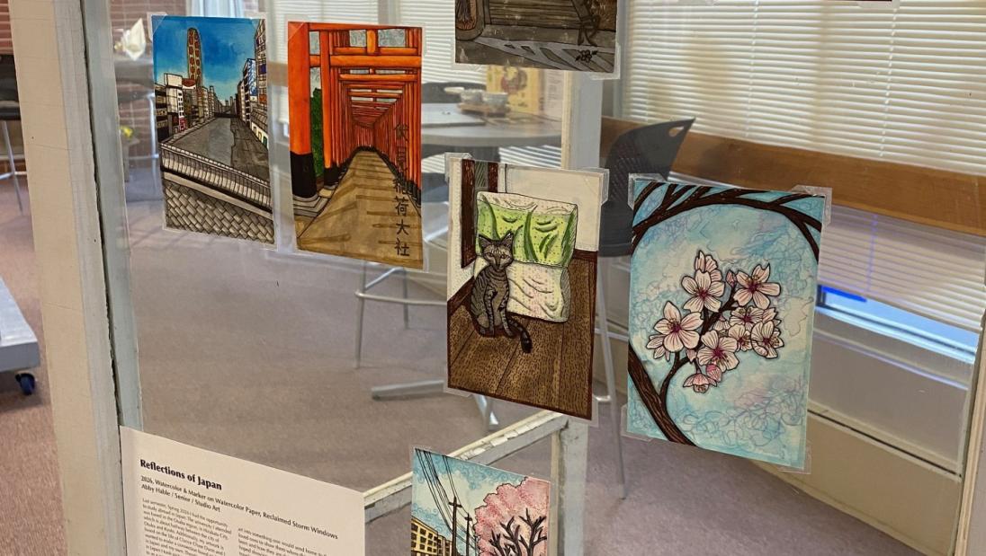 Abby Hable's postcards reflect her study abroad experience in Japan