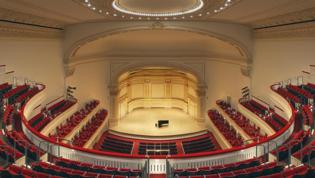Carnegie Hall interior from the balcony 