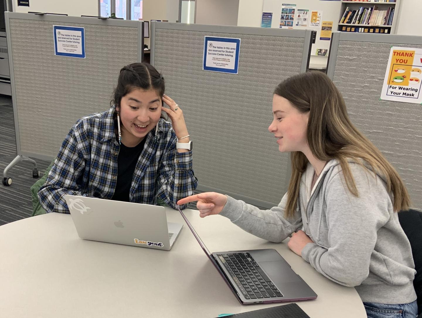 Peer tutoring session in the Academic Skills Center 