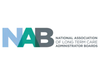 The logo of NAB, National Association of Long Term Care Administrator Boards.