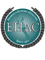 Badge with text that reads "Promote, Support, Evaluate. EHAC since 1967.