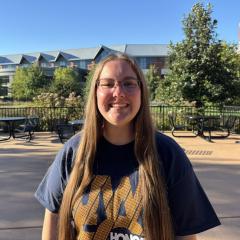 Beth Peterson outside smiling