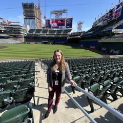 Jenna Bohanski working as a Ticket Sales and Service Coordinator for the Minnesota Twins