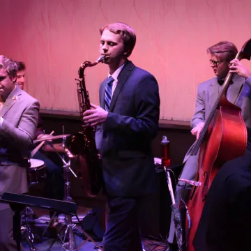 As of Now quartet performing in the Cabin in 2017