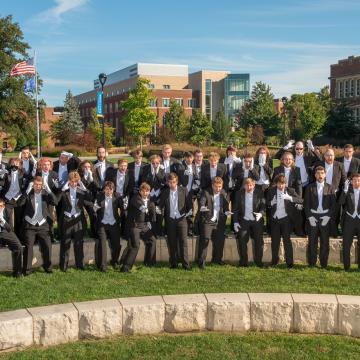 Singing Statesmen group shot outdoors