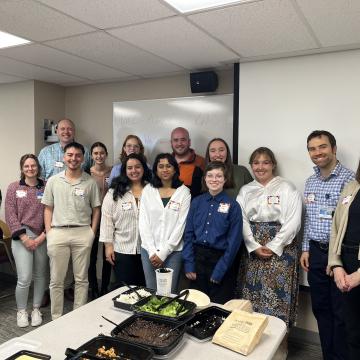 Group of student researchers smiling