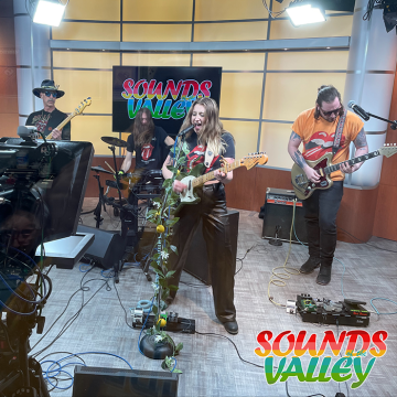 A band plays during an episode of Sounds of the Valley