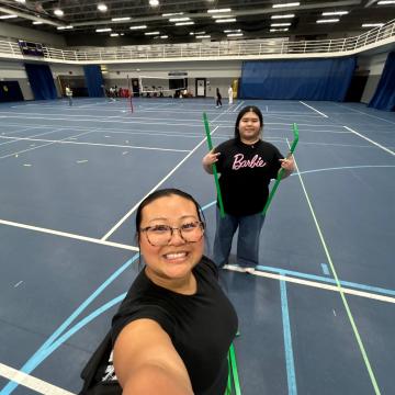 Students in the gym