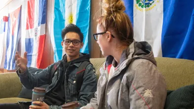 studnets in LatinX Culture Center 