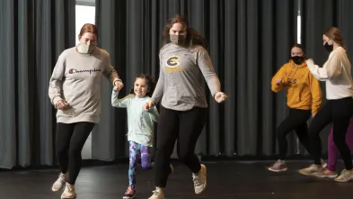 dance student and college student teachers