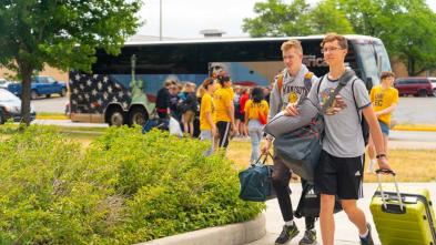 youth sport camp arrival at UWEC