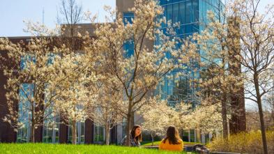 Spring scene on UW-Eau Claire campus