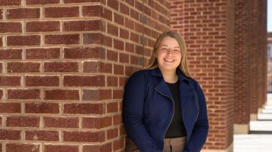 Jada Wahl portrait outside of Centennial Hall 