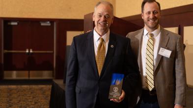 Chancellor James Schmidt and Jacob Truby