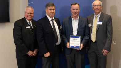 Group photo at Xcel Energy and UW-Eau Claire award event