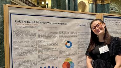 Zoe Lewis research in Rotunda 