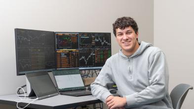 Cole Morehouse in COB lab