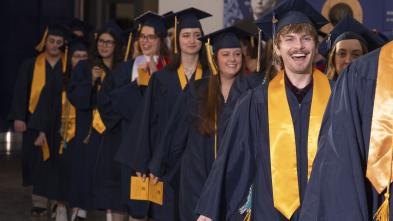 UW-Eau Claire students at fall commencement at The Sonnentag