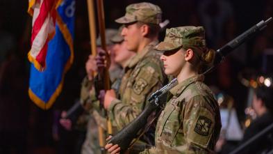 Color guard at 2023 commencement ceremony 