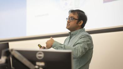 Rahul Gomes in classroom 