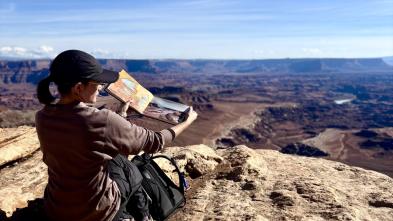Olivia Bishop looks out over Georgian Canyon
