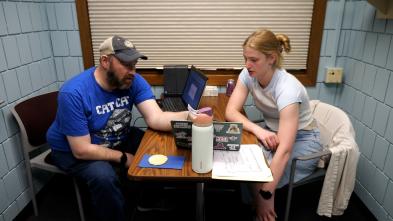 aphasia camp staff and client session in HHS 