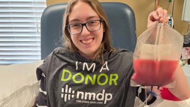 Cadence Cordova donates blood stem cells in Kansas City