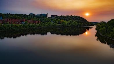 Sunrise from the footbridge