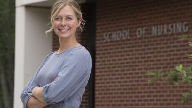 Brelynn Updike is part of a team of UW-Eau Claire nursing students and recent graduates who are raising awareness about the challenges and resources needed to support people as they return to the community after being incarcerated. (Photo by Bill Hoepner