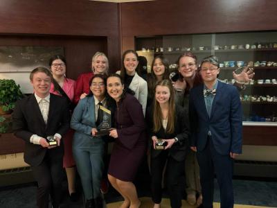 A group of UWEC Forensics students attending the AFA-NST 2024