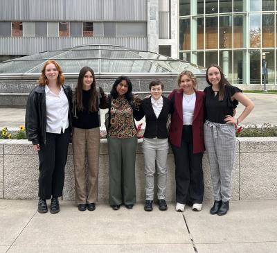 UWEC student researchers outside at Mayo Clinic