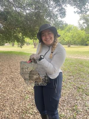Jada Wahl in California studying ground squirrels 