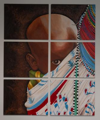 Oil painting of a child.
