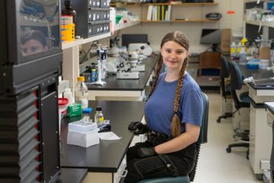 Helen Gensch mosquito lab portrait