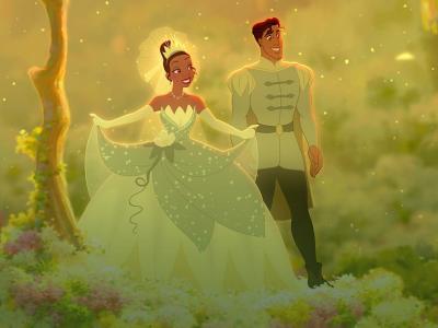 Prince Naveen and Princess Tiana wedding.