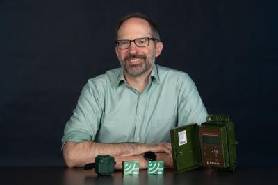 Dr Robert Arndt and his bat audio recording equipment