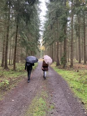 Kylie Judd completed a 35-mile nighttime hike through the woods to a holy site outside of Prague. (Submitted photo)