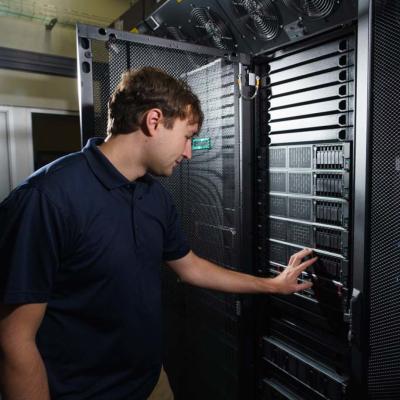 Tyler in supercomputer cluster