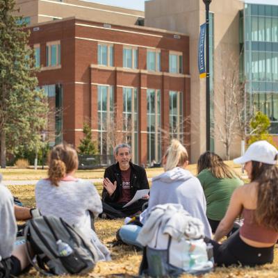 Outdoor class, Spanish with Manny Fernandez