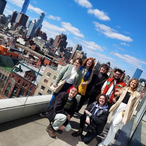 A photogroup of art and design student immersion trip to NYC