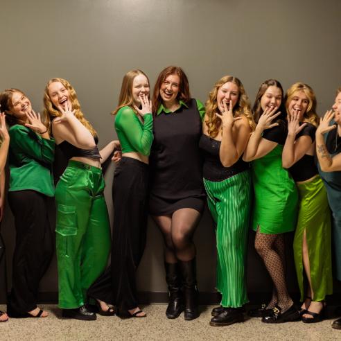 A picture of group of cappella student