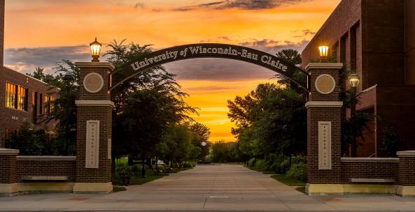 sunset archway UWEC