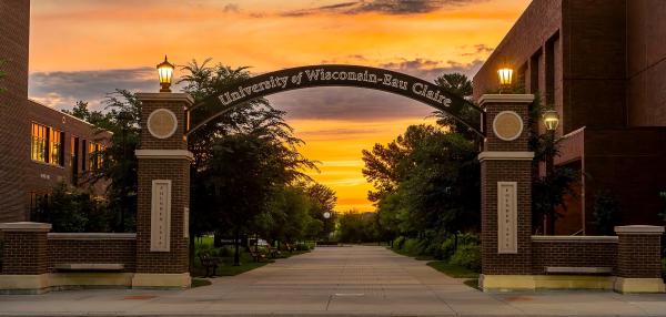 sunset archway UWEC