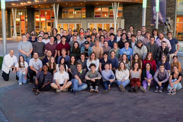 Jazz studies student and faculty group photo